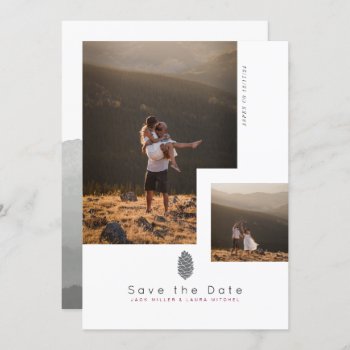 Modern Mountain Save The Date | Multi Photo Invitation by RedefinedDesigns at Zazzle