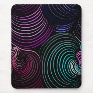 Modern mousepad, black, colorful mouse pad
