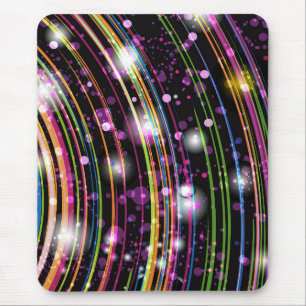Modern mousepad, black, colorful mouse pad