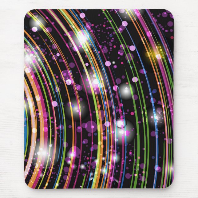 Modern mousepad, black, colorful mouse pad (Front)