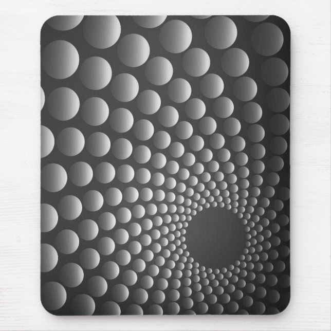Modern mousepad, black, gray, abstract, dots mouse pad (Front)