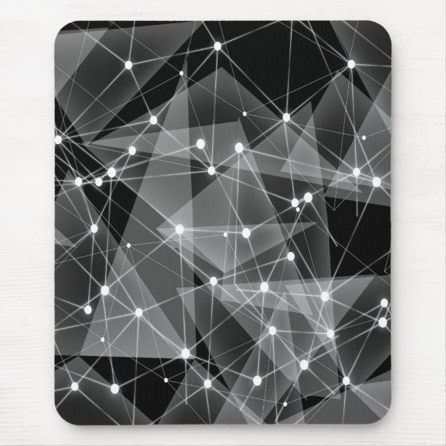 Modern mousepad, black, gray, abstract mouse pad (Front)