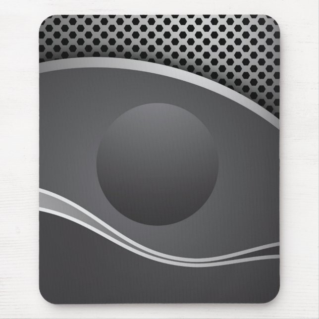 Modern mousepad, black, gray, abstract mouse pad (Front)