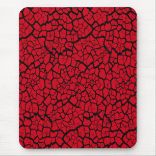 Modern mousepad, black, red, cracked, mouse pad