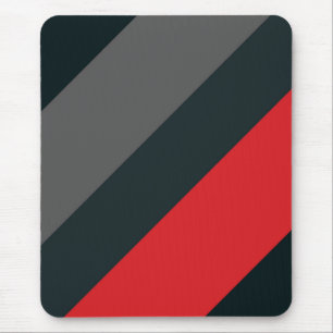 Modern mousepad, black, red, gray, abstract mouse pad