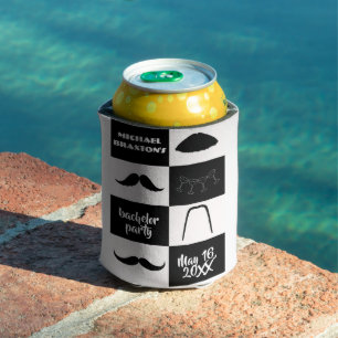 Modern Moustache Stag Bachelor Party Cooler