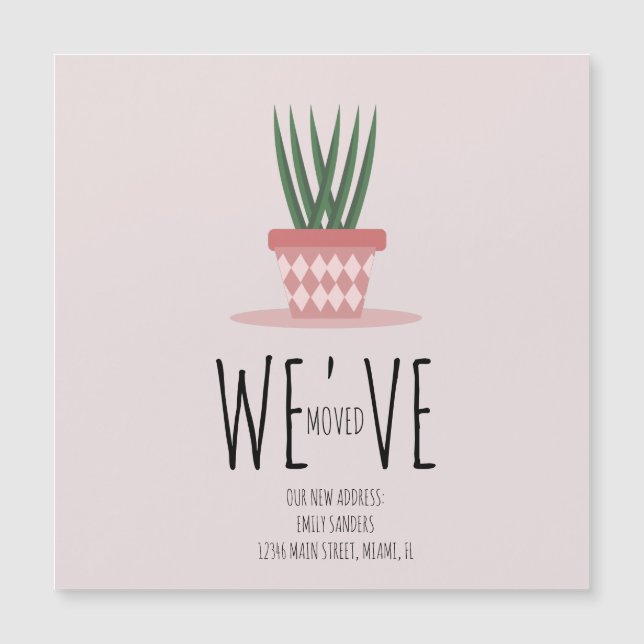 Modern Moved NEW HOME Address Card (Front)