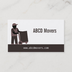 Modern Mover Moving Services Logistics Brown Business Card