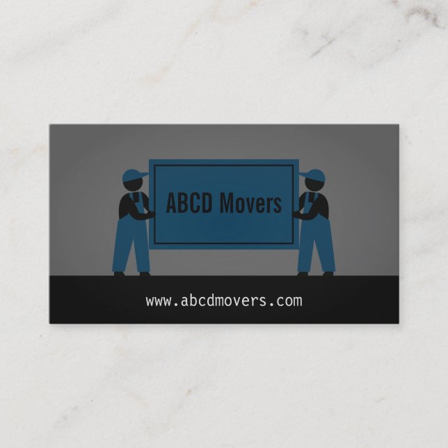 Modern Mover Moving Services Logistics Company Business Card (Front)
