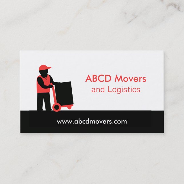 Modern Mover Moving Services Logistics Delivery Business Card (Front)