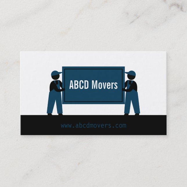 Modern Mover Transport Services Logistics Company Business Card (Front)