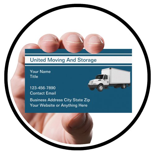 Modern Moving And Storage Services Business Cards