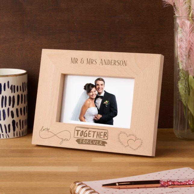 Modern Mr and Mrs Couple Love Script  Engraved Frames (Creator Uploaded)