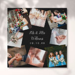 Modern Mr And Mrs Wedding Photo Collage Faux Canvas Print<br><div class="desc">Personalize with your favorite wedding photos,  name and special date to create a unique photo collage,  memory and gift. A lovely keepsake to treasure! Designed by Thisisnotme©</div>