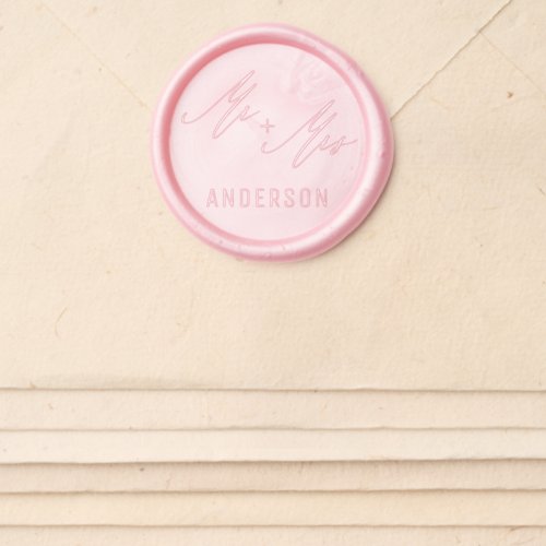 Modern Mr  Mrs Wedding  Wax Seal Sticker