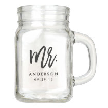 Modern Mr. Wedding Mason Jar Modern Mr. Wedding Mason Jar