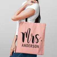 Modern Monogram Tote Bags