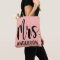 Modern Mrs Pink Black Script Wedding Monogram
