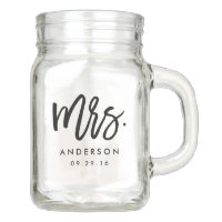 Modern Mrs. Wedding Mason Jar