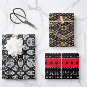 Modern Mudcloth Collection 2 Wrapping Paper Sheets