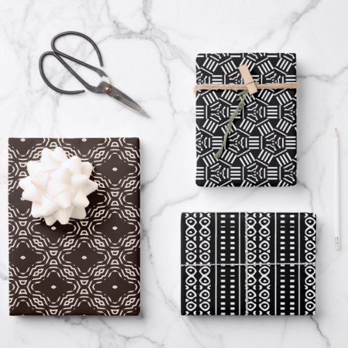 Modern Mudcloth Collection Wrapping Paper Sheets