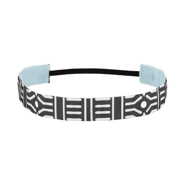Modern Mudcloth Custom Grosgrain Non-Slip Headband (Front)