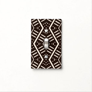 Modern Mudcloth Geometric Light Switch Cover