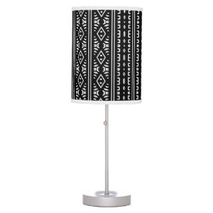 Modern Mudcloth Tribal Pattern Table Lamp