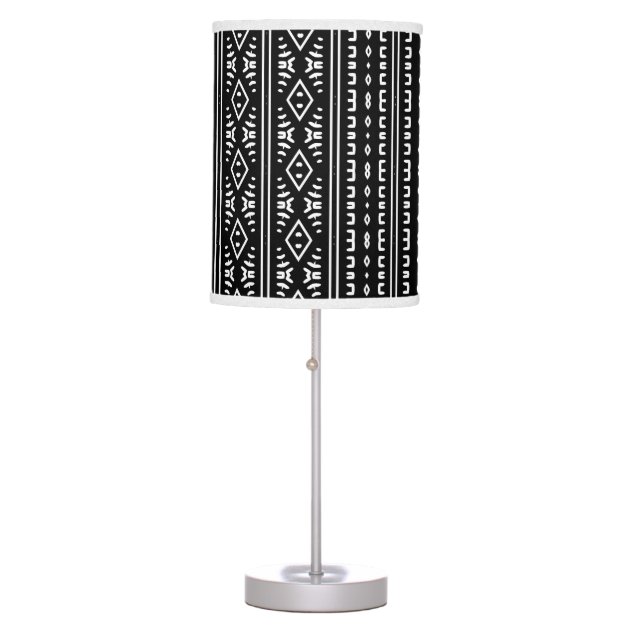 Monochrome lampshade Black and White Lampshade Kente table lamp
