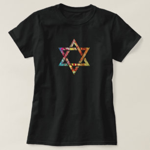 Modern Multi-Color Art Star of David T-Shirt