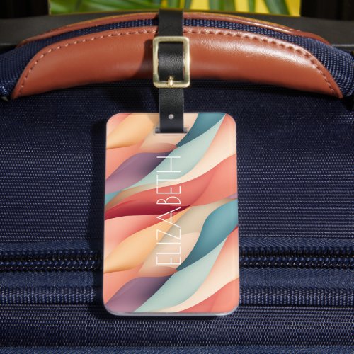 Modern Multi_Color Pattern 2 Luggage Tag