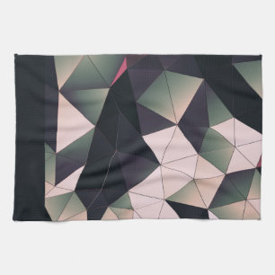 Modern Multi-Color Polygons Kitchen Towel