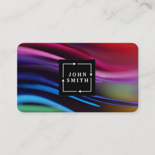 Modern Multi-color Watercolors Cool Abstract Art Business Card