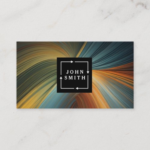 Modern Multi_color Watercolors Cool Abstract Art Business Card