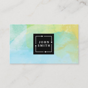 Modern Multi-color Watercolors Cool Abstract Art Business Card