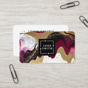 Modern Multi-color Watercolors Cool Abstract Business Card