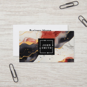 Modern Multi-color Watercolors Cool Abstract Business Card