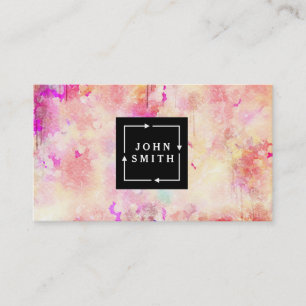 Modern Multi-color Watercolors Cool Abstract Business Card