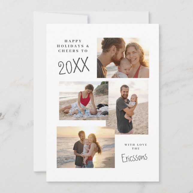 Modern Multi-Photo Collage Card (Front)