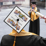 Modern Multi Photo Elegant 2023 Graduation Cap Topper<br><div class="desc">Trendy 2023 graduation cap topper featuring a photo collage of the grad,  the class year in a elegant script font,  their name,  and class year.</div>