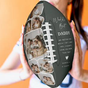 Modern Multi Photo Grid World's Best Dad Football