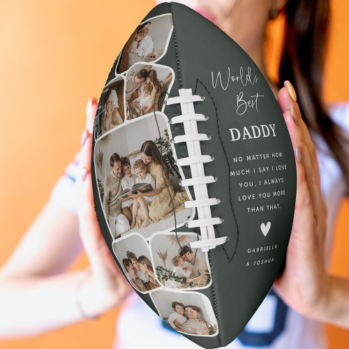 Modern Multi Photo Grid Worlds Best Dad Football