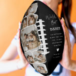 Modern Multi Photo Grid World's Best Dad Football<br><div class="desc">Customize your own "World's Best Dad Football" with our modern, multi-photo grid collage and customizable text. Show off 7 of your favorite photos with curved corner squares and add a personal touch with the text "World's Best Daddy" and a sweet father quote. You can even include your kids' names with...</div>