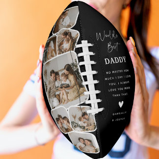 Modern Multi Photo Grid World's Best Dad Football