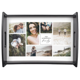 Modern multi photo simple elegant chic acrylic tra serving tray
