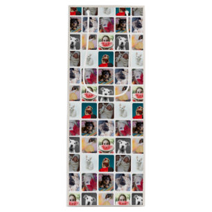 Modern Multi Photo Square Insta Pattern Wine Gift Bag