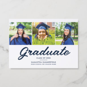 Modern Multi-Photos Graduation 2026 Letterpress Photo Cards