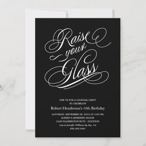 Modern Multi_Purpose Raise Your Glass Invitations