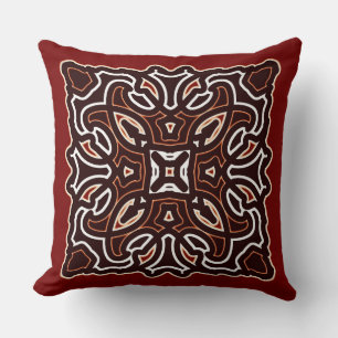 Modern multicolor all over fabric print pattern throw pillow