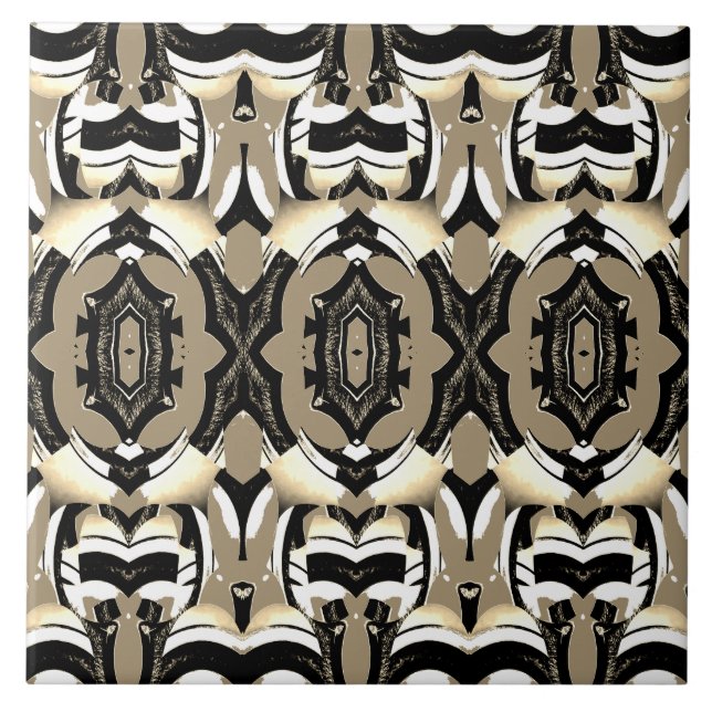 Modern multicolor classic pattern  ceramic tile (Front)